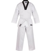 Blitz Adult V-Neck Martial Arts Gi - 7oz (WHITE/BLACK)