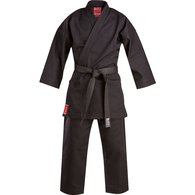 Blitz Kids Silver Tournament Karate Gi - 14oz (BLACK)