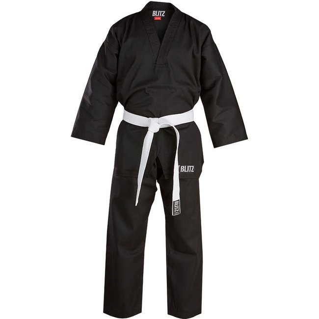 Photo of Blitz Kids V-Neck Martial Arts Gi - 7oz (BLACK)